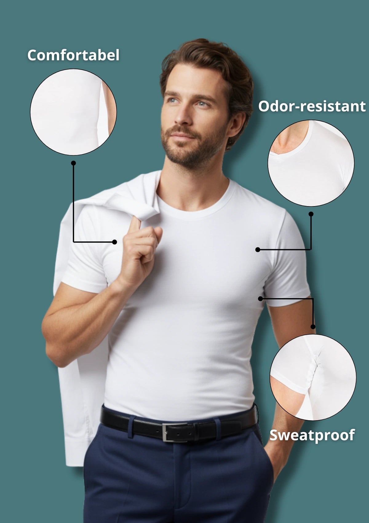 Anti-zweet ondershirt - ronde hals