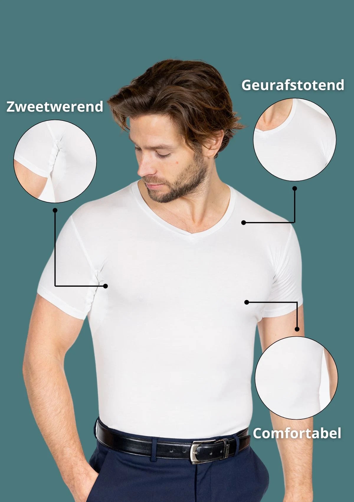 2 - Pack premium anti-sweat undershirt - white