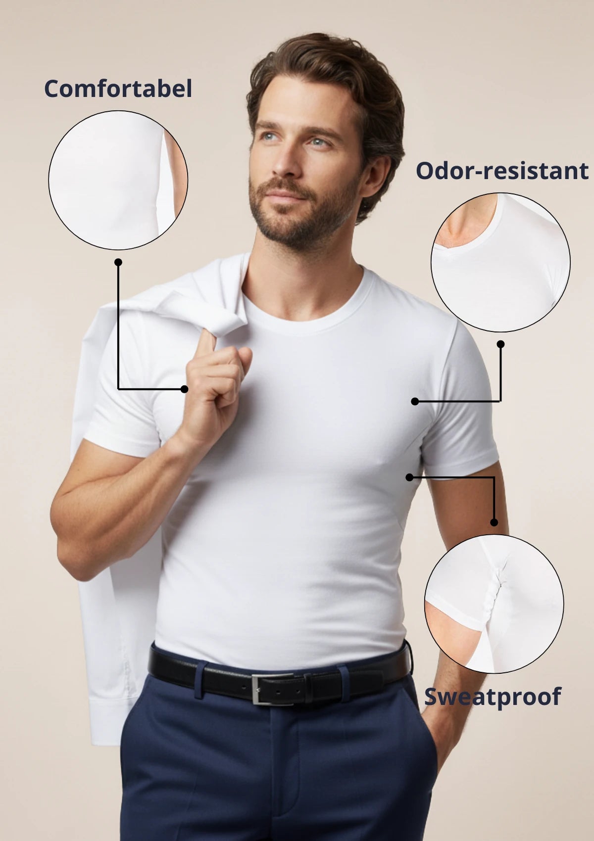 Anti-zweet ondershirt - ronde hals