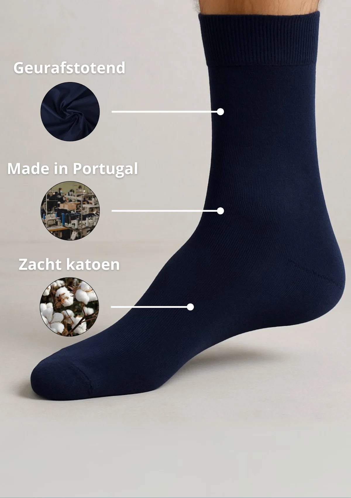 Geurwerende sokken - Marineblauw - 6 paar
