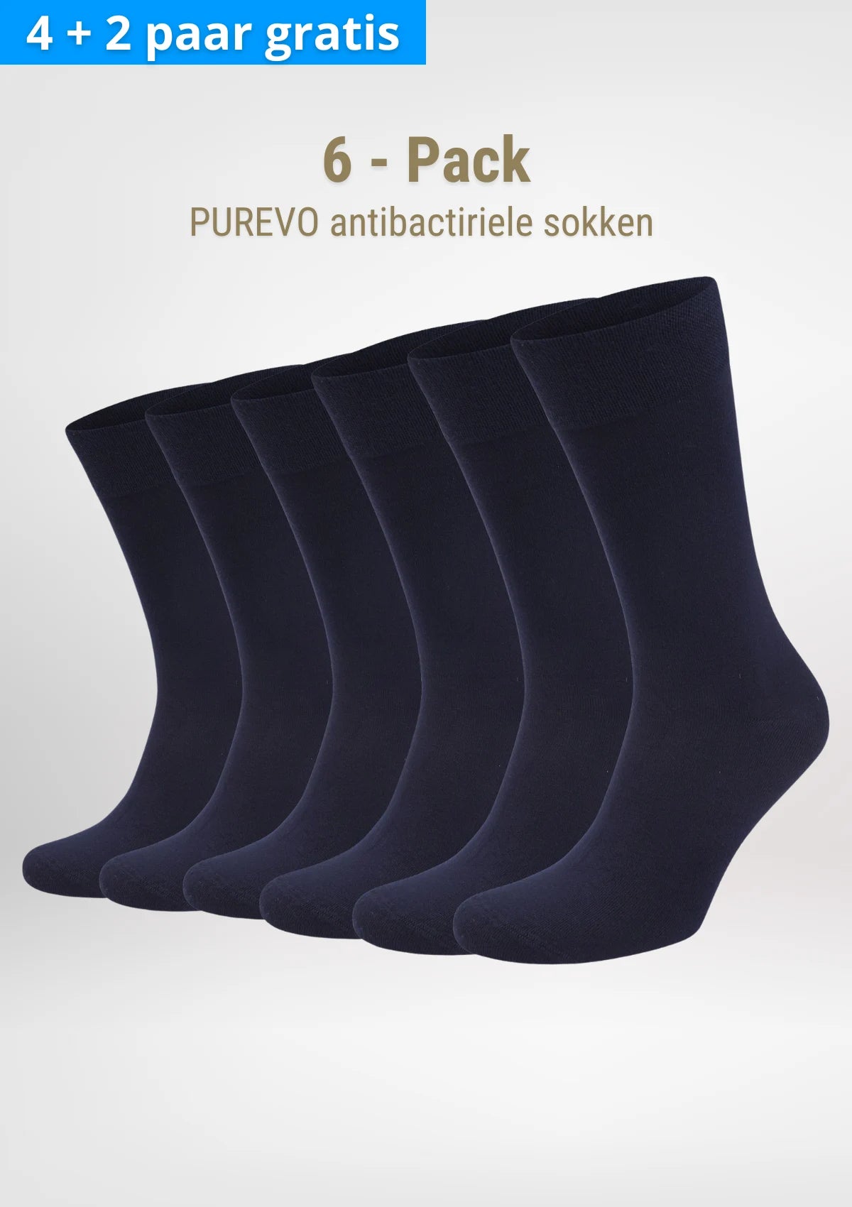 Geurwerende sokken - Marineblauw - 6 paar