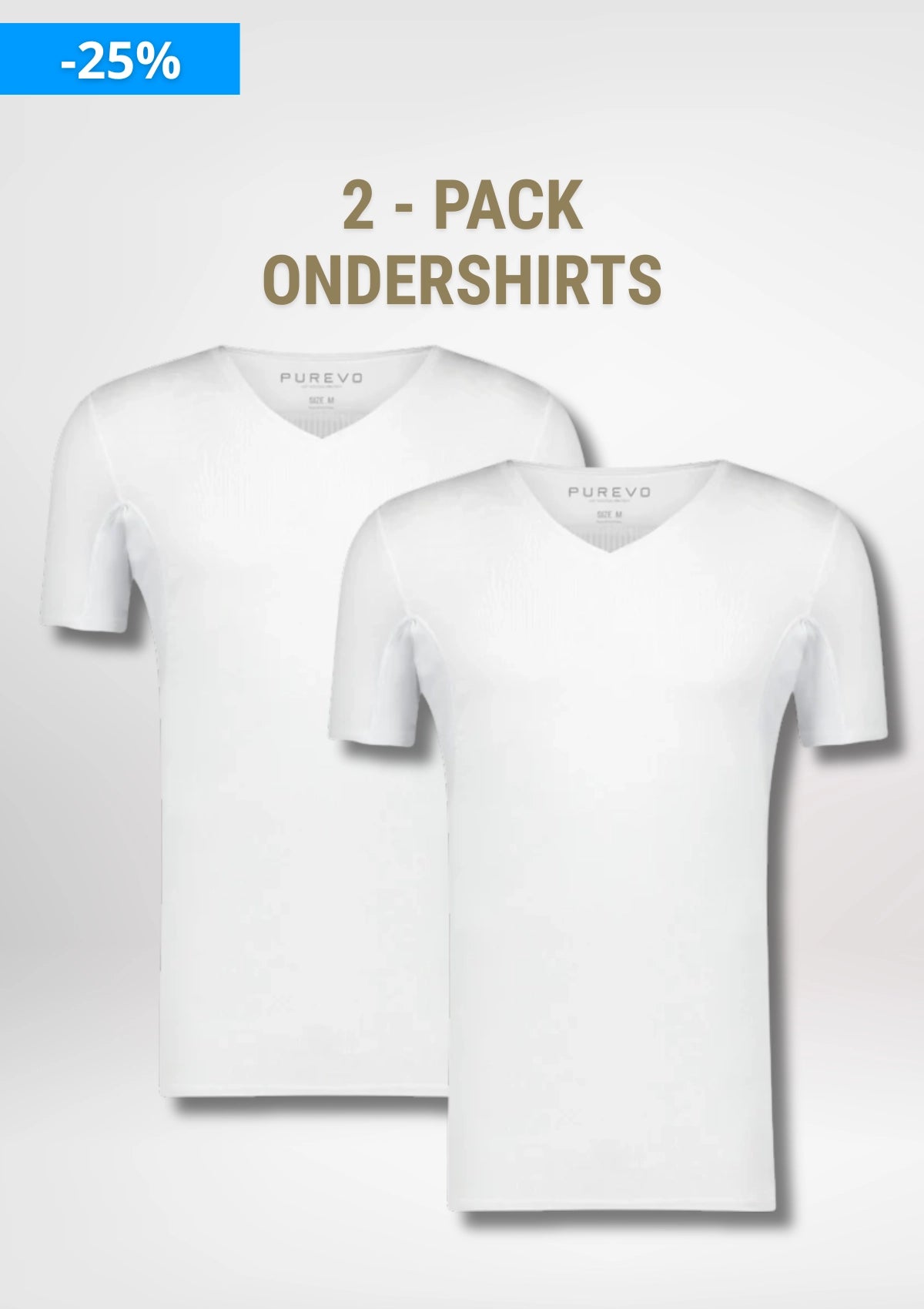 2 - Pack premium anti-zweet ondershirt - wit