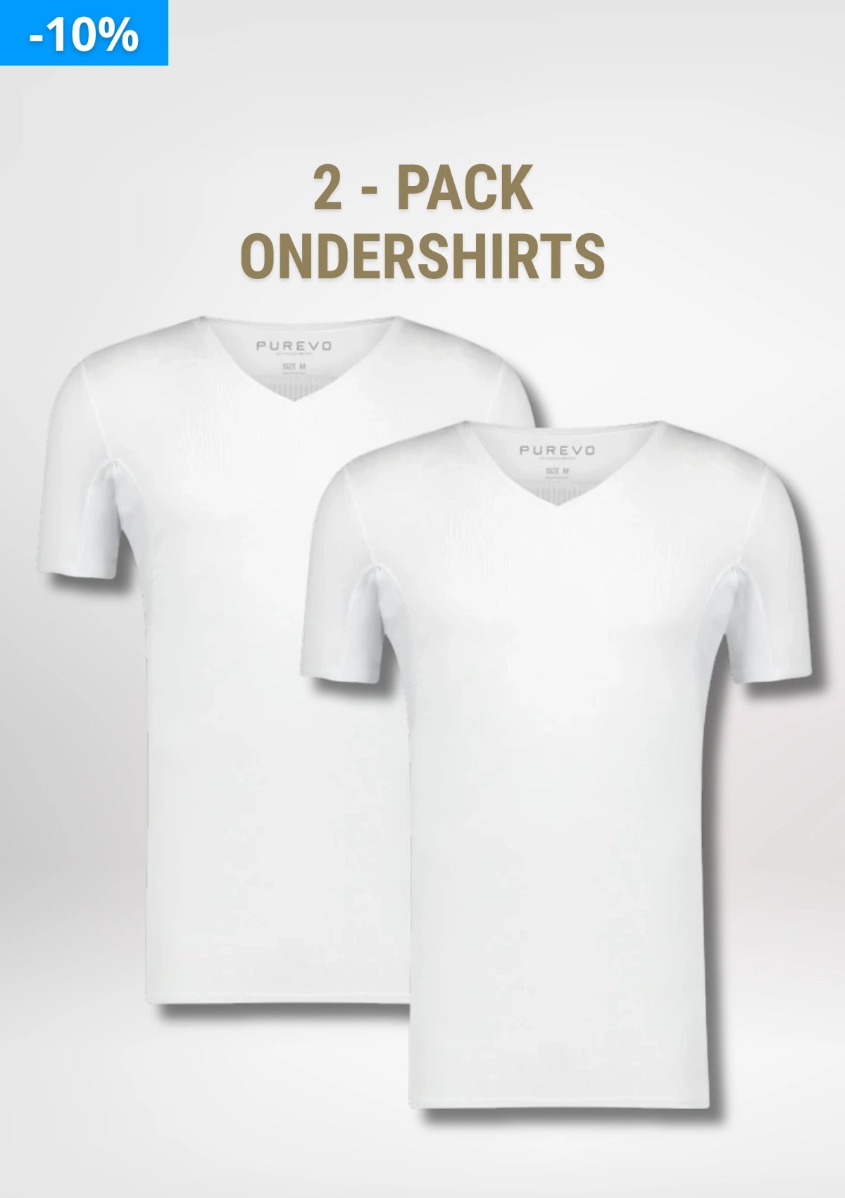 2 - Pack premium anti-zweet ondershirt - wit