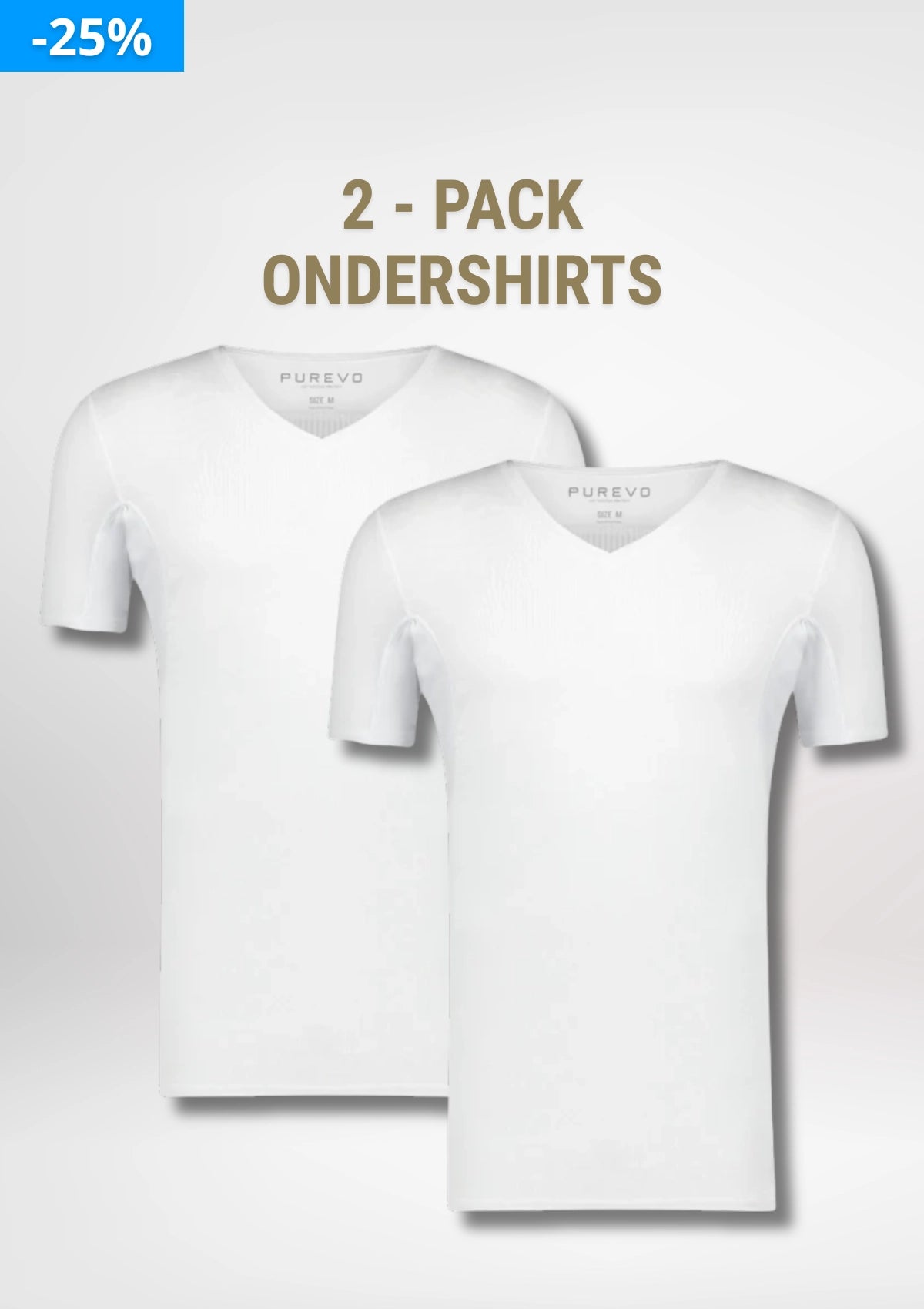 2 - Pack premium anti-zweet ondershirt - wit