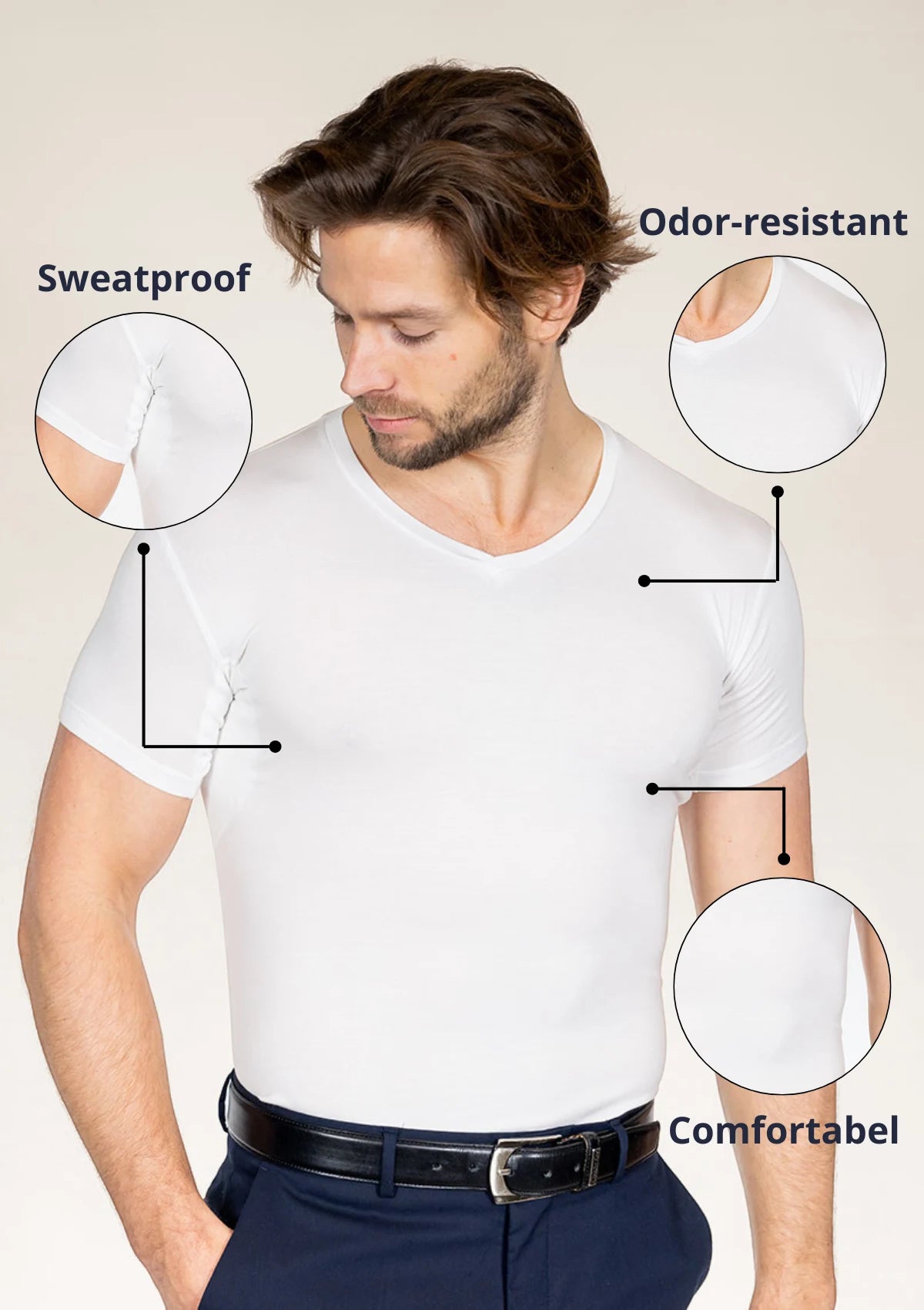 Anti-zweet ondershirt - V hals