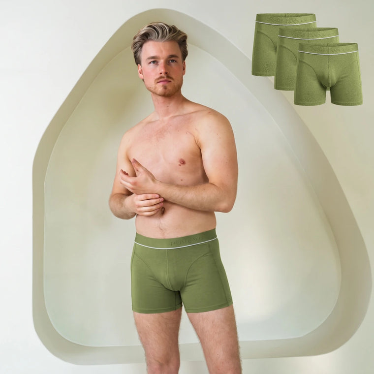 TENCEL™ Comfort Boxershort 3-Pack — Olijf Groen